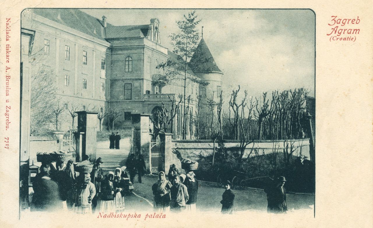 Kaptol, nadbiskupska palača oko 1900.-1905. godine
